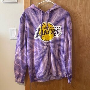 Vintage Purple Tie-Dye Los Angeles Lakers Hoodie